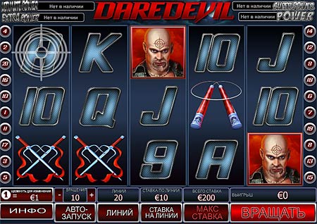 Ігровий автомат Шибайголова (Daredevil)